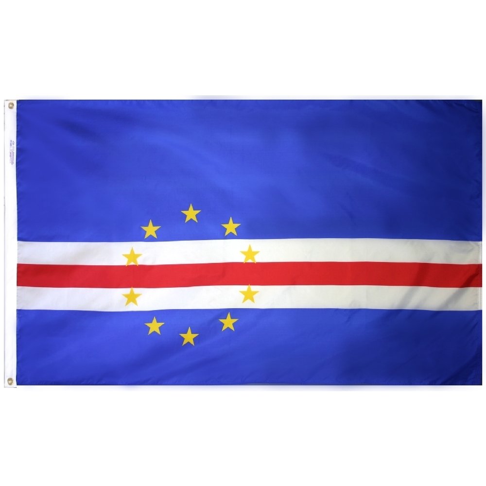 Premium 5 ft. x 8 ft. Cape Verde Flag - 100% Nylon, Made in USA - Durable Outdoor & Indoor Use for Parades, Schools, Government Buildings