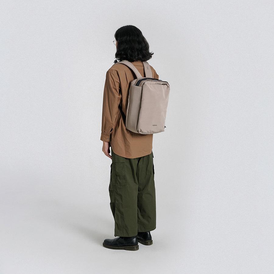 HELLOLULU Kell 3-Way Convertible Backpack Purse - Pastel Khaki | Stylish Crossbody, Shoulder & Backpack Bag for Women, Work, Travel & Everyday Use