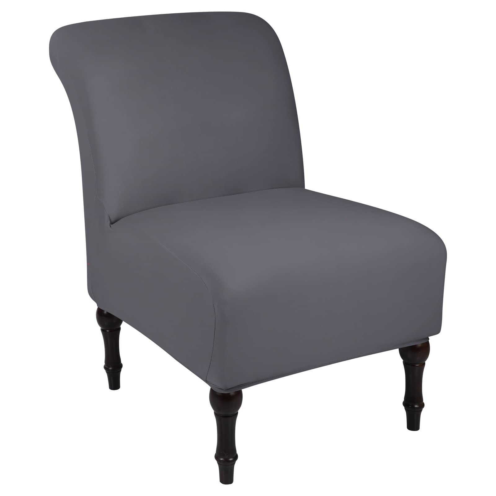 NIBESSER Stretch Plaid Armless Chair Slipcover - Water-Repellent, Textured Accent Chair Cover - Removable Washable Furniture Protector for Living Room, Hotel, Office (Grey) - Perfect for Home Decor & Guest Seating
