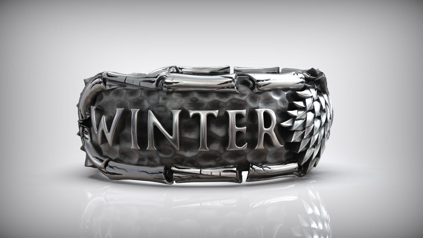 Handmade 925 Sterling Silver Wolf Ring - Unique Oxidized Targaryen & House Stark Inspired Jewelry for Men & Women | Perfect for Winter Weddings, GOT Cosplay & Gift Giving