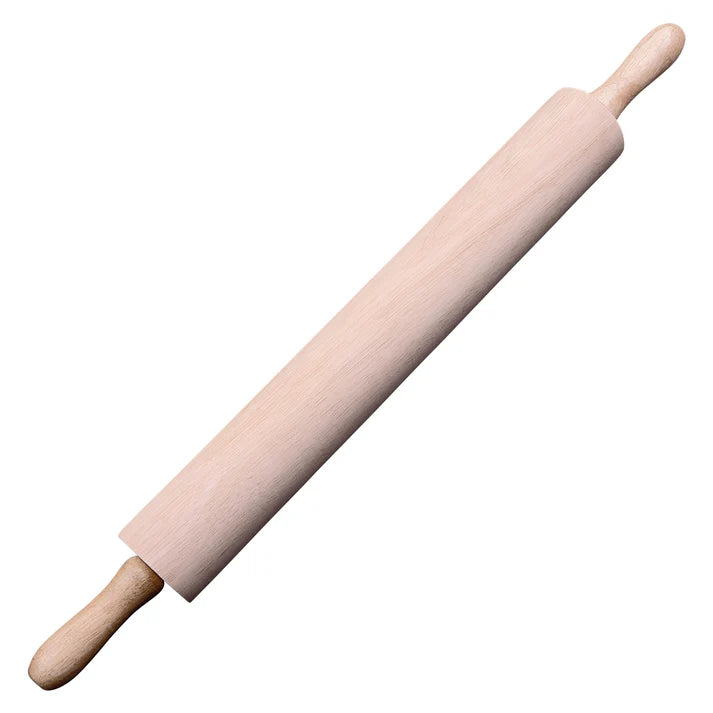 Winco 18-Inch Wooden Rolling Pin for Baking - Premium Solid Hardwood Dough Roller for Cookies, Pie Crusts & Pastries - Perfect for Home Kitchen & Professional Bakeries