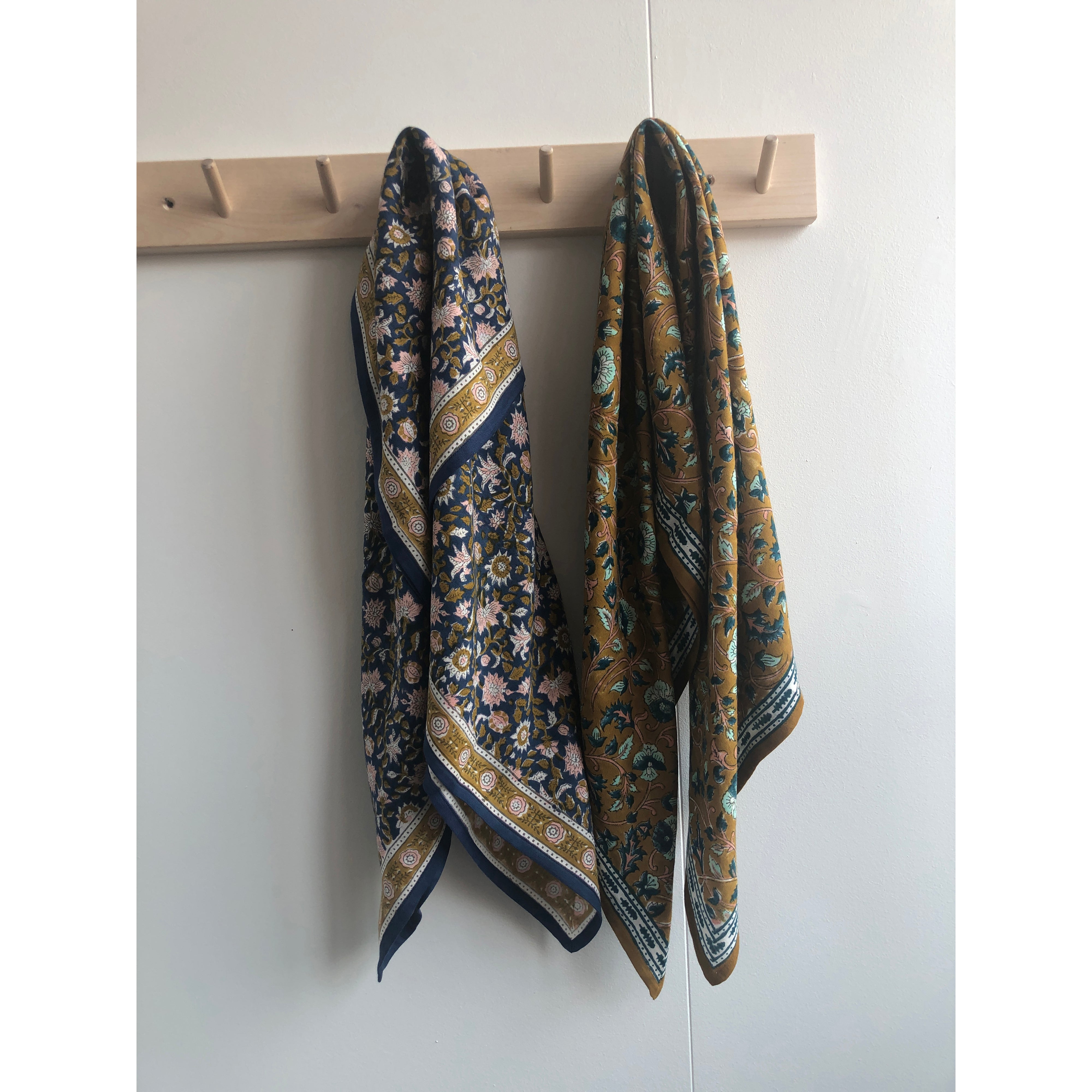 Bonheur du Jour Paris Girl Scarf - Indigo Blue Fashion Scarf for Women - Perfect for Everyday Wear, Travel & Gift Giving