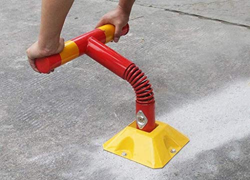 Manual Parking Lock - Heavy Duty T-Shaped Parking Barrier with 4 Keys & Reflective Marker | Secure Lockable Bollard for Driveways, Garages & Commercial Parking Lots