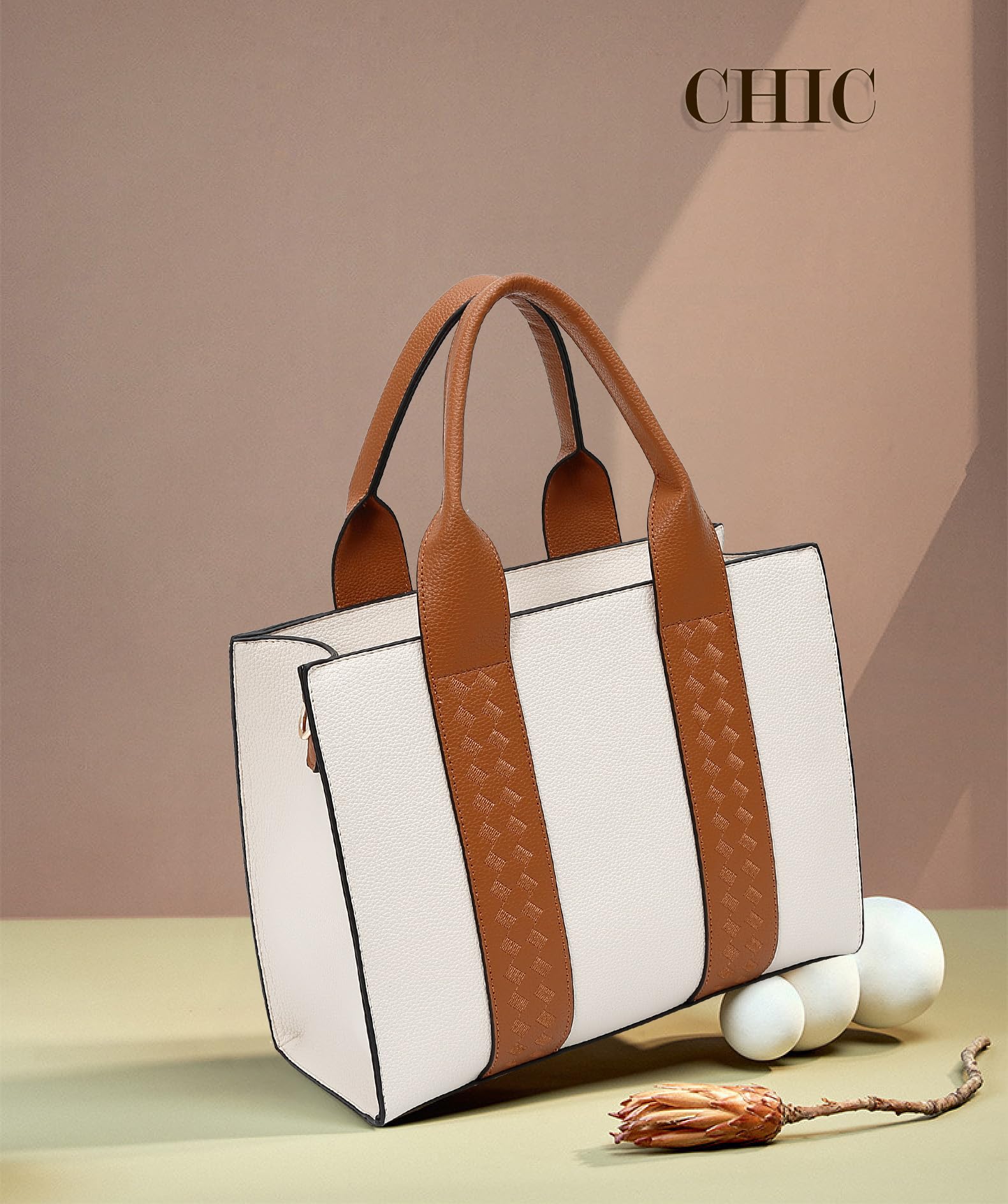 Stylish PU Leather Tote Bags for Women - Fashionable Top Handle Satchel Purses & Shoulder Hobo Handbags - Perfect for Work, Travel, Shopping & Daily Use