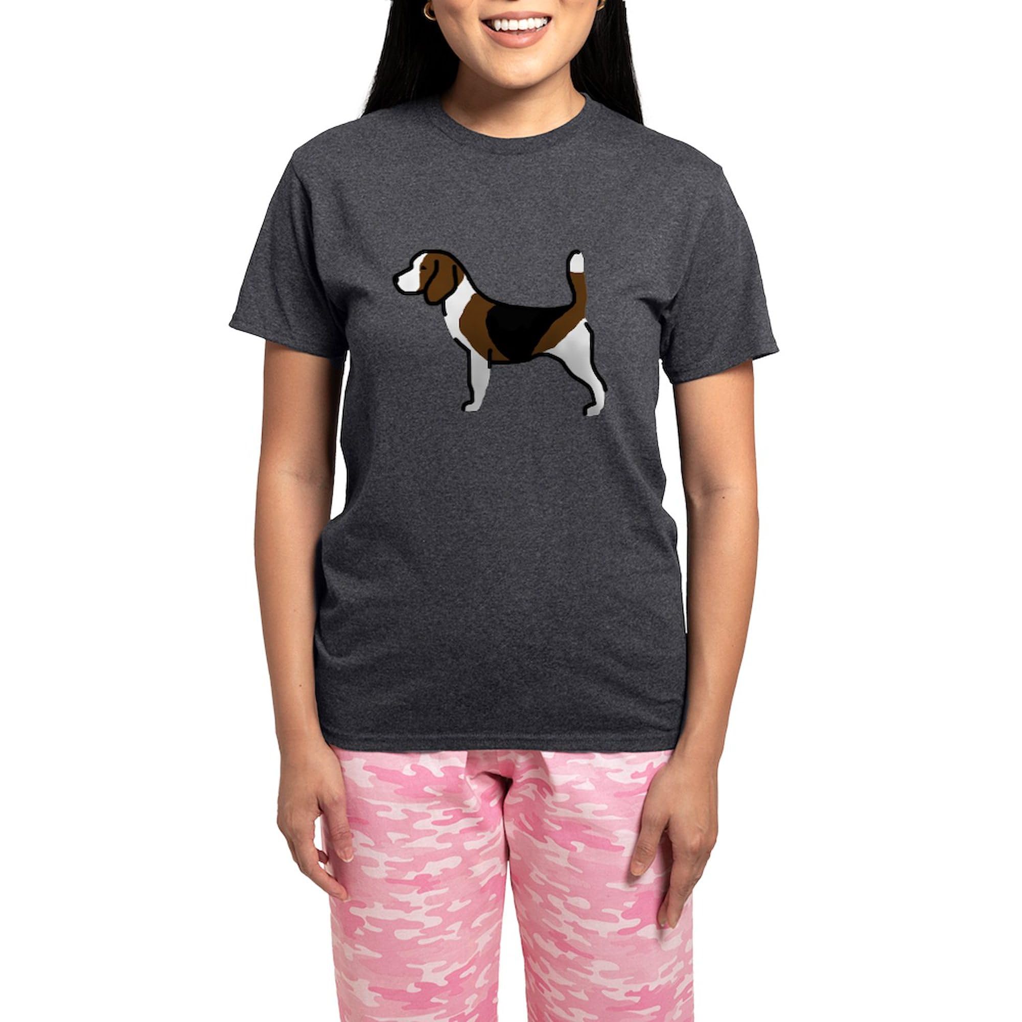 Beagle Pajamas for Women - Cozy Charcoal Sleepwear Set with Cute Dog Design | Perfect for Lounging, Sleepovers & Gifts