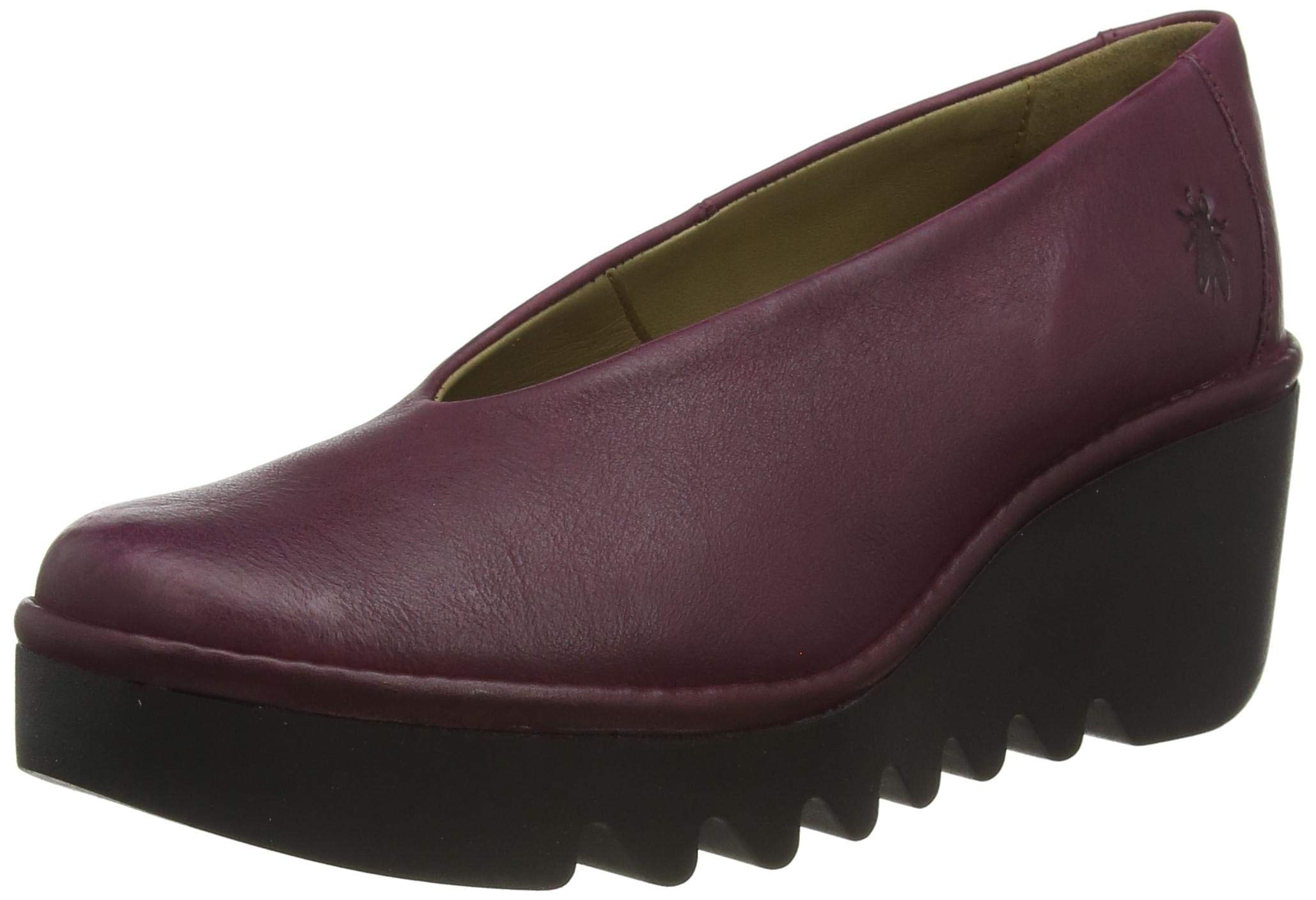 FLY London Women's Fashion Chunky Heel Pump Shoes - Stylish Comfort for Office, Party & Everyday Wear
