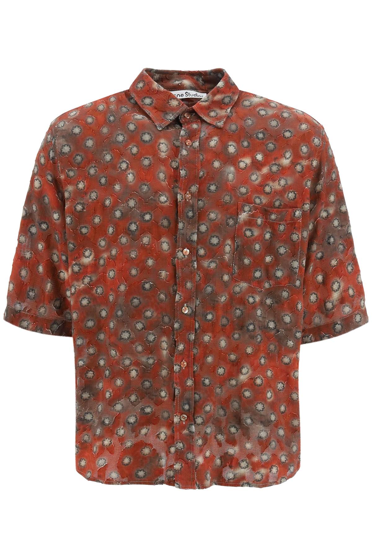 Acne Studios Short Sleeve Jacquard Shirt for Men | Stylish Casual & Summer Wear | Perfect for Beach, Vacation & Everyday Outfits