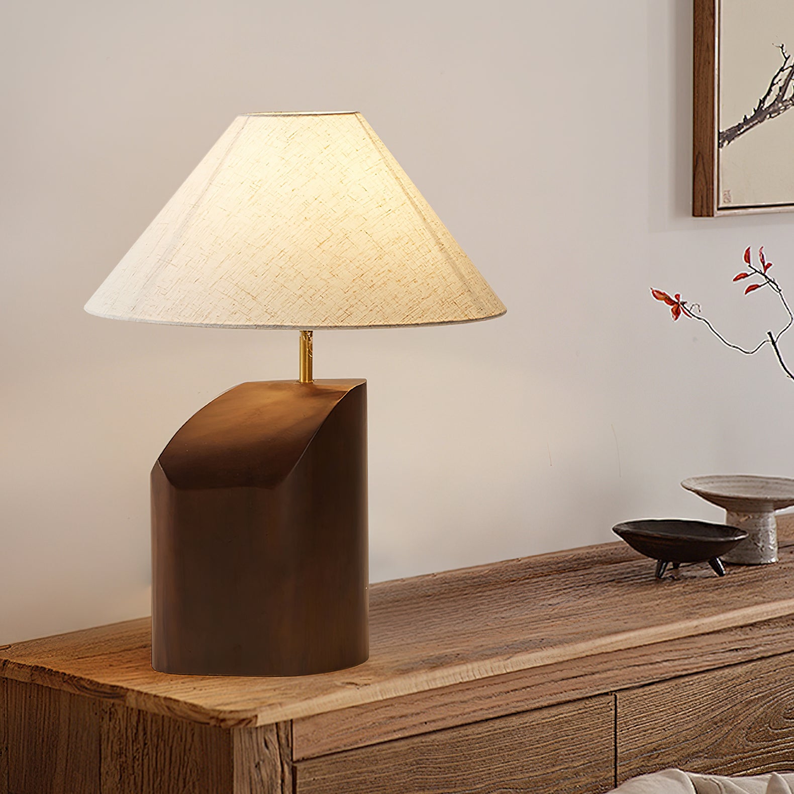 Arouca Modern Table Lamp - Stylish LED Bedside Night Light for Living Room, Bedroom & Office - Warm White & Cool White Dimmable Lighting