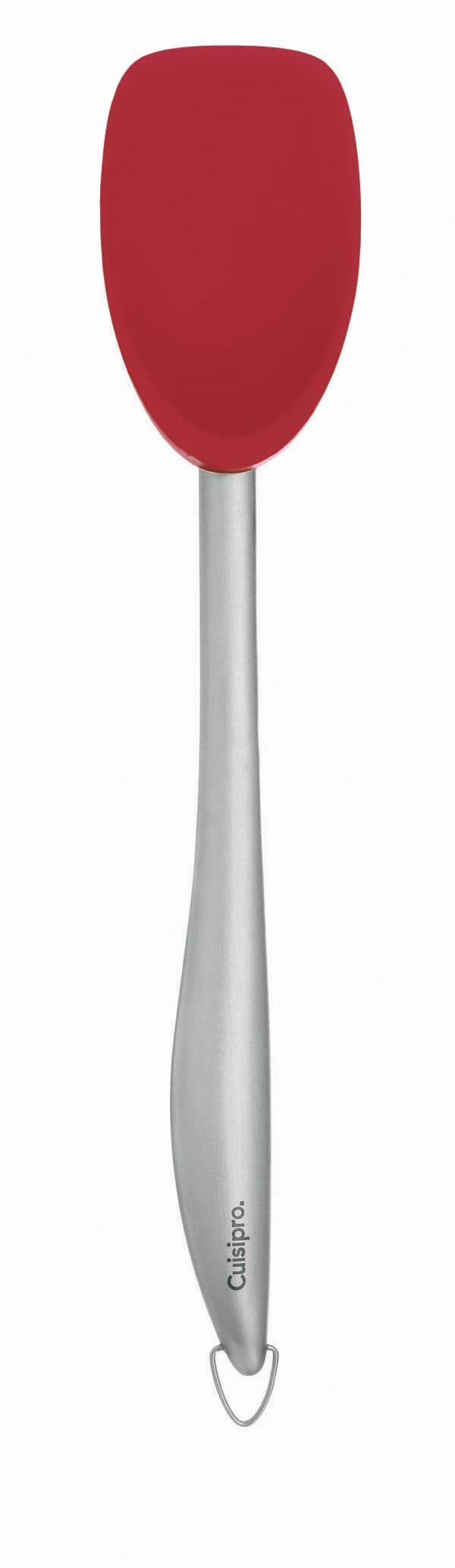 Cuisipro 11-Inch Silicone Cooking Spoon - Heat-Resistant, Non-Scratch Kitchen Utensil for Mixing, Stirring & Serving - Perfect for Pots, Pans & Non-Stick Cookware (Red)