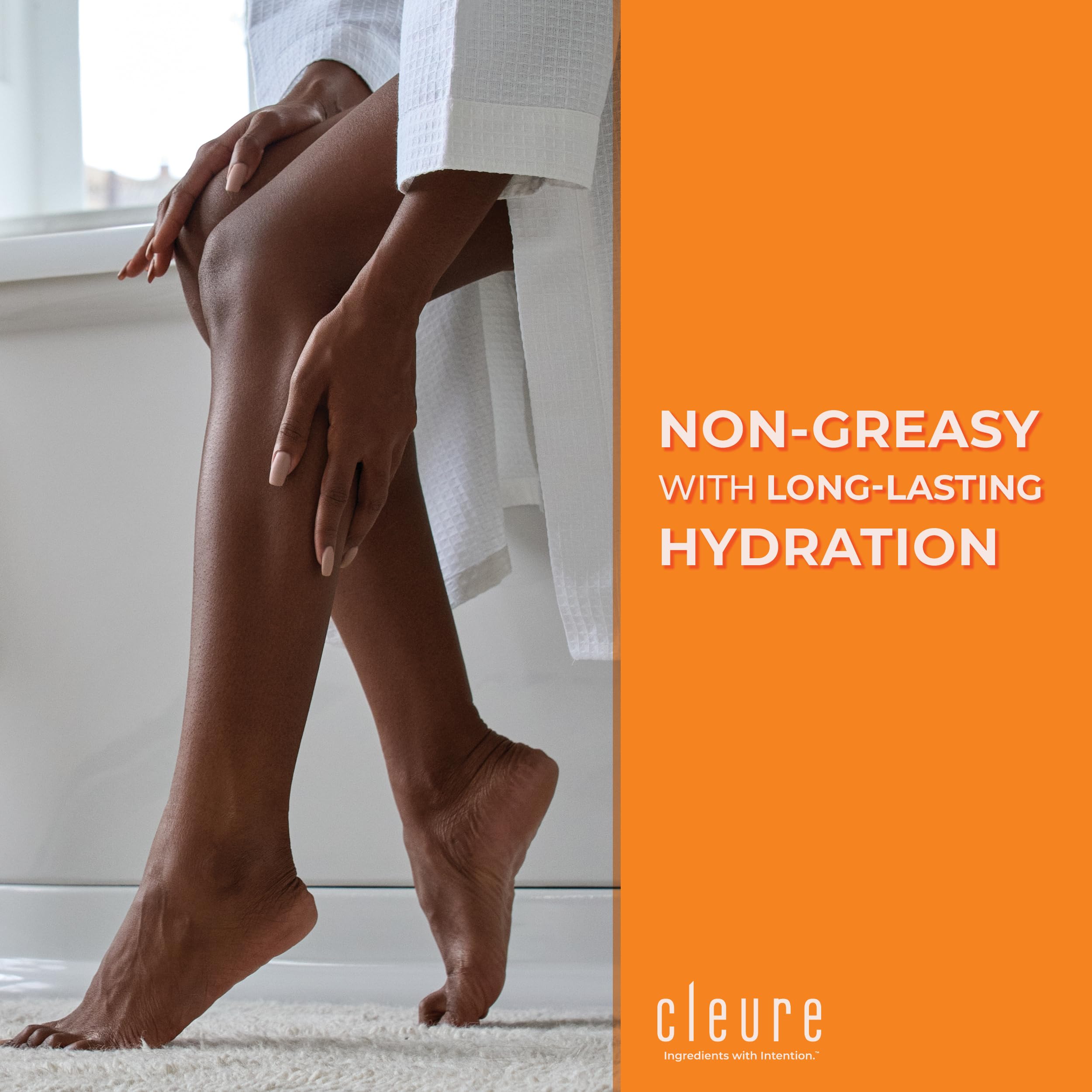 Cleure Sensitive Skin Body Lotion - Fragrance Free, Gluten Free & Paraben Free Daily Moisturizer with Shea Butter & Vitamin E (8 oz) - Perfect for Dry, Irritated Skin & Eczema Relief