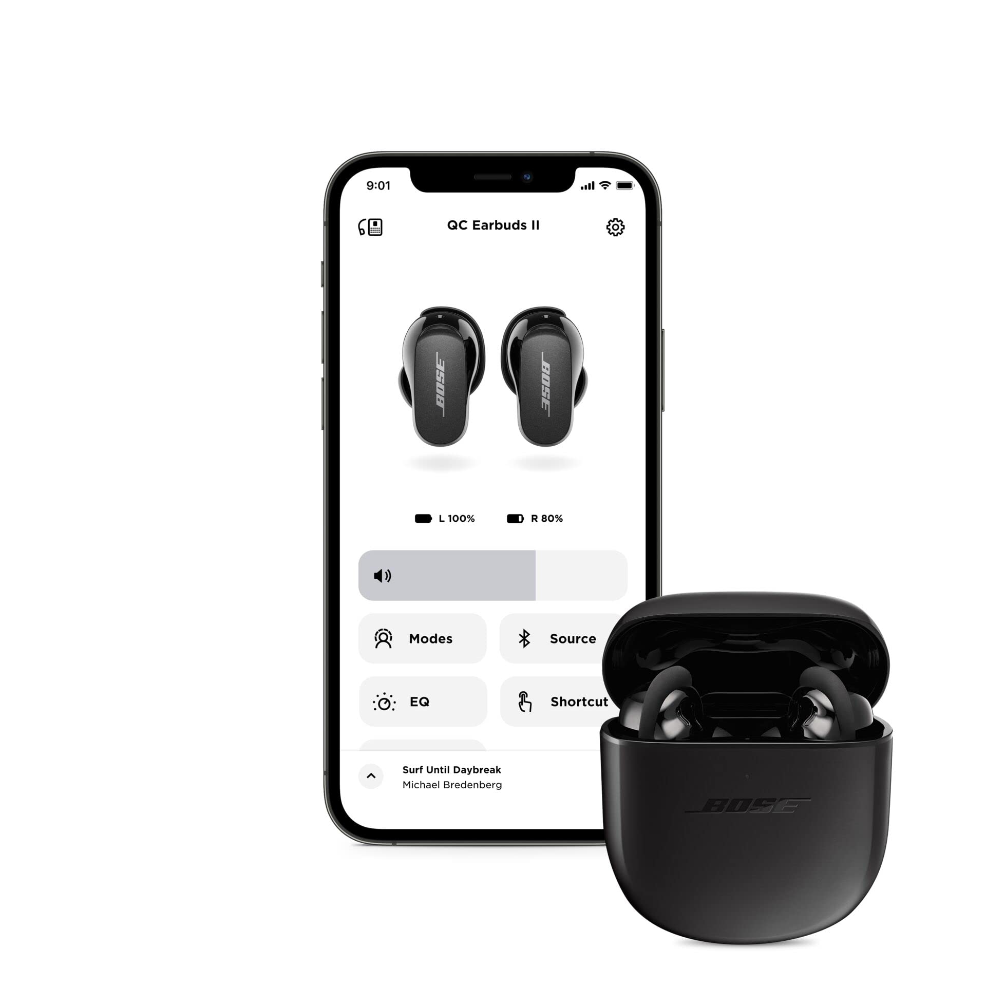 Bose QuietComfort Earbuds II Wireless Bluetooth Noise Cancelling Earbuds - Triple Black (Renewed) | Personalized ANC, Hi-Fi Sound | Perfect for Travel, Workouts & Commuting