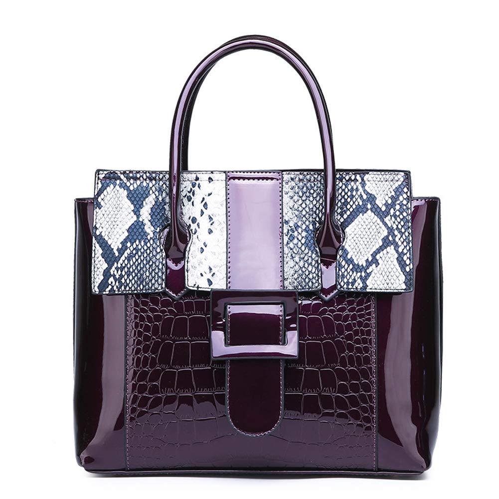 Premium Crocodile & Snake Print Leather Shoulder Bag for Women - Stylish Crossbody Messenger Purse for Work, Travel & Everyday Use