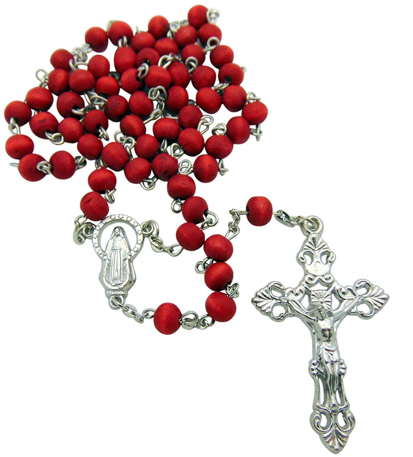 Hand-Carved Wooden Rosary with Rose Petal Design & Natural Rose Scent | Catholic Prayer Beads for Meditation, Gift & Religious Ceremonies
