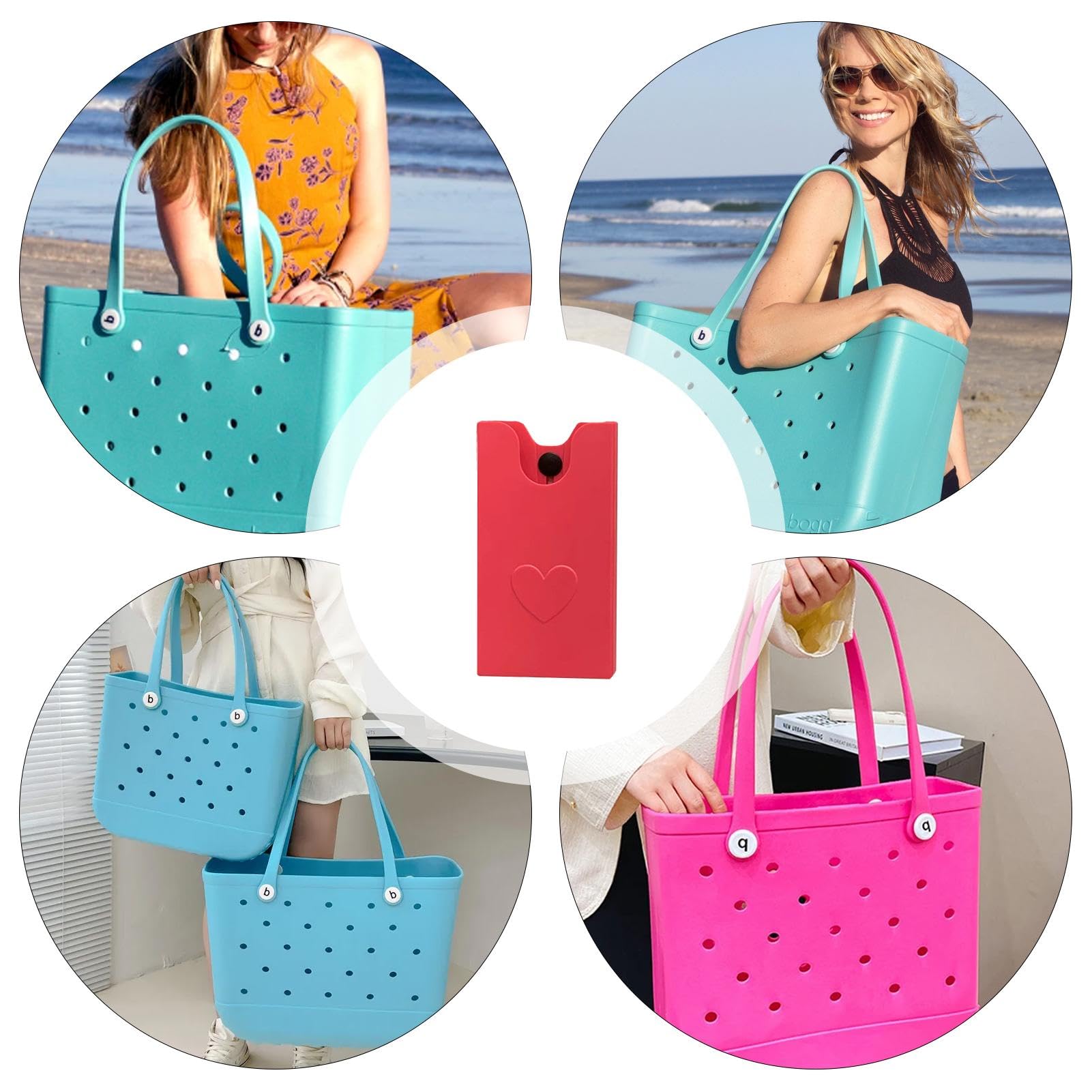 Waterproof Beach Bag Phone Holder - Detachable Silicone Charm for Phone Storage & Bag Decoration | Perfect for Pool, Vacation & Outdoor Activities