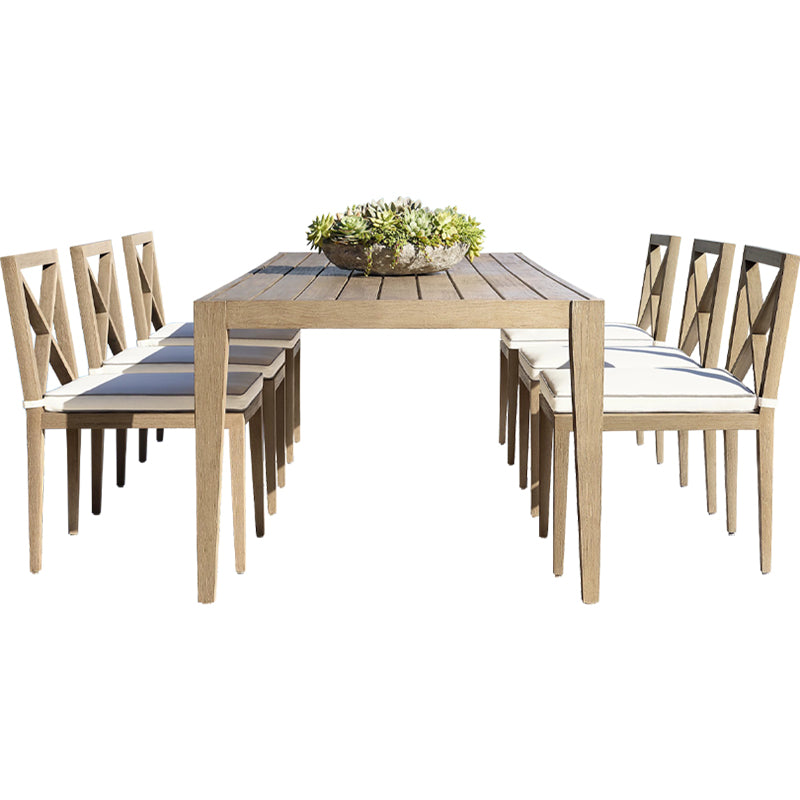 Premium Teak Wood Dining Table and Chairs Set - Outdoor Patio Furniture for Garden, Deck, and Backyard Entertaining