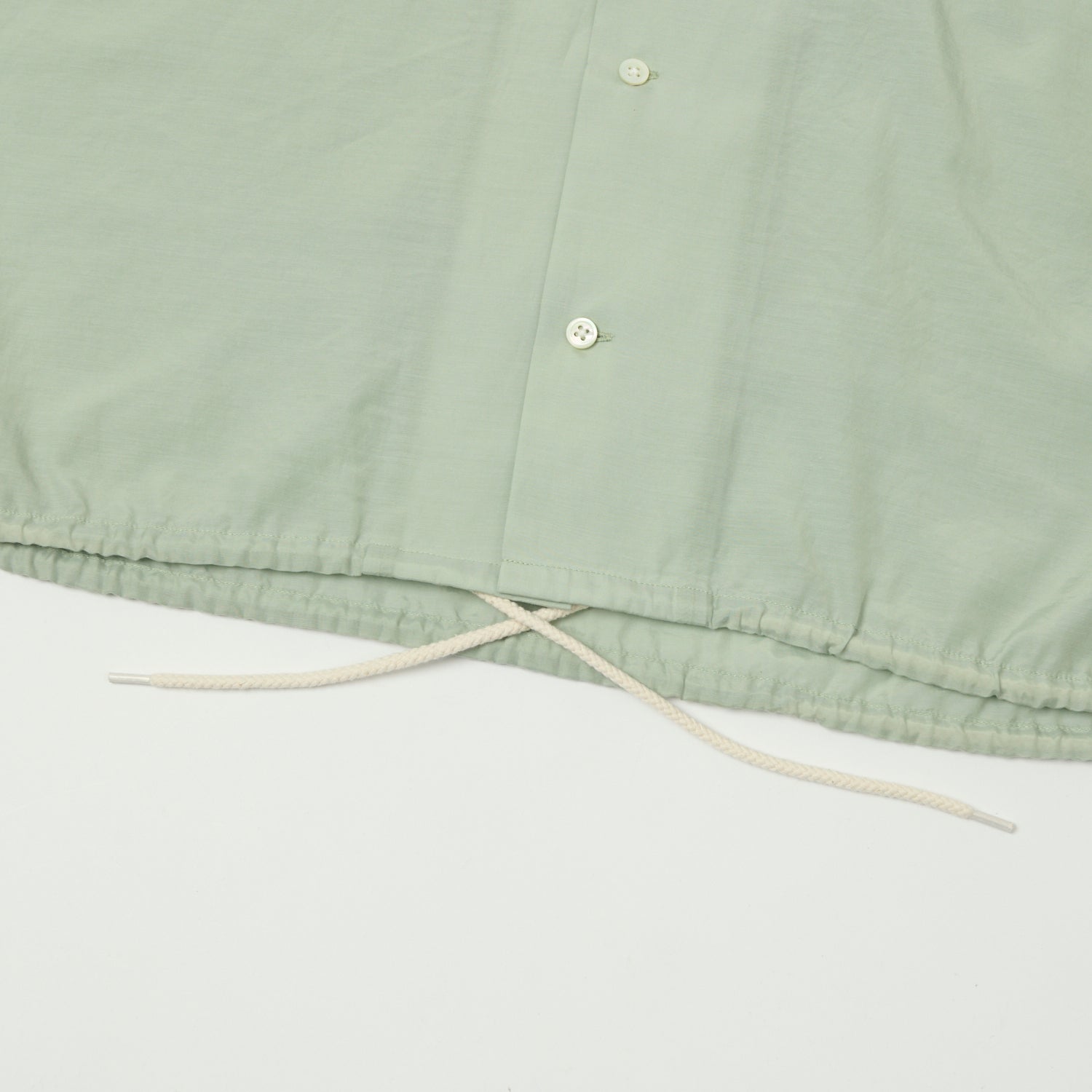 Nanamica Open Collar Short Sleeve Shirt for Men - Coral Green Casual Summer Shirt for Beach, Travel & Outdoor Activities