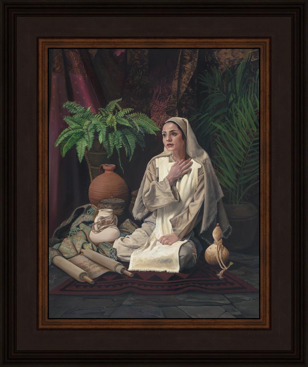 Behold Thy Handmaiden - Elegant Christian Home Decor for Prayer & Meditation | Perfect for Church Altars, Home Worship Spaces & Gift Giving
