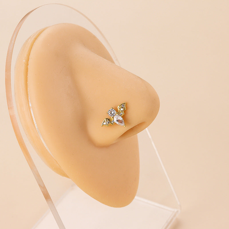 20G Surgical Steel Raincloud Nostril Piercing Ring - Hypoallergenic Body Jewelry for Sensitive Skin | Perfect for Everyday Wear, Parties & Self-Expression