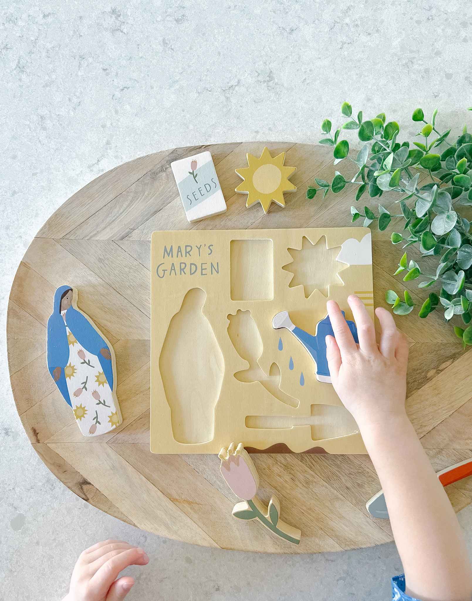 Mary's Garden Wooden Puzzle for Kids - 60 Piece Educational Nature-Themed Jigsaw Puzzle - Perfect for Family Game Night, Classroom Activities & Montessori Learning