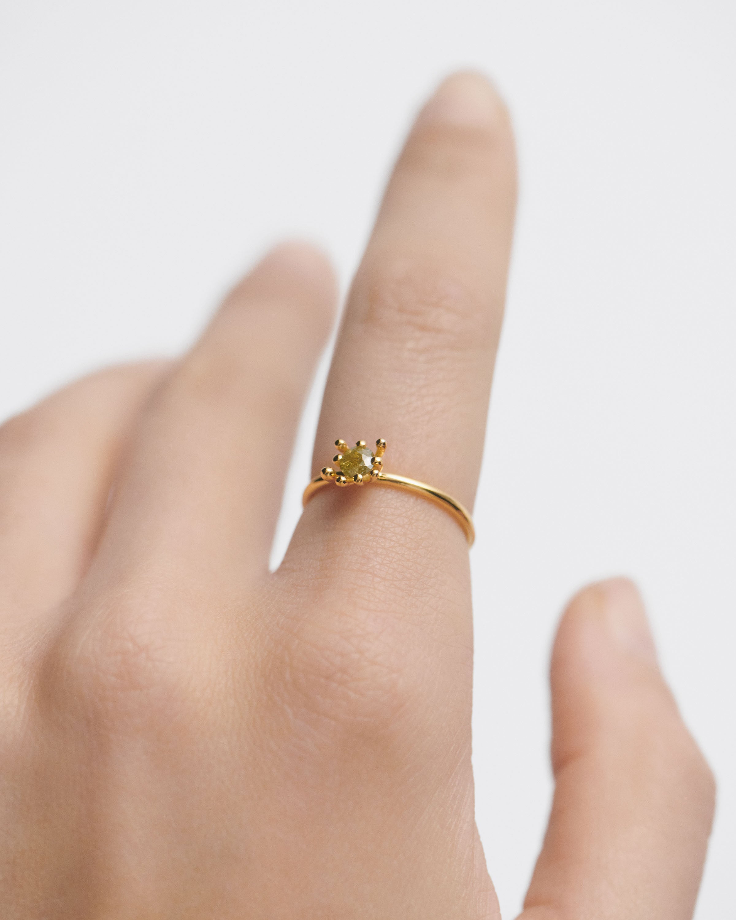 Green Fleur Ring - Elegant Floral Design for Women | Perfect for Weddings, Parties & Everyday Wear