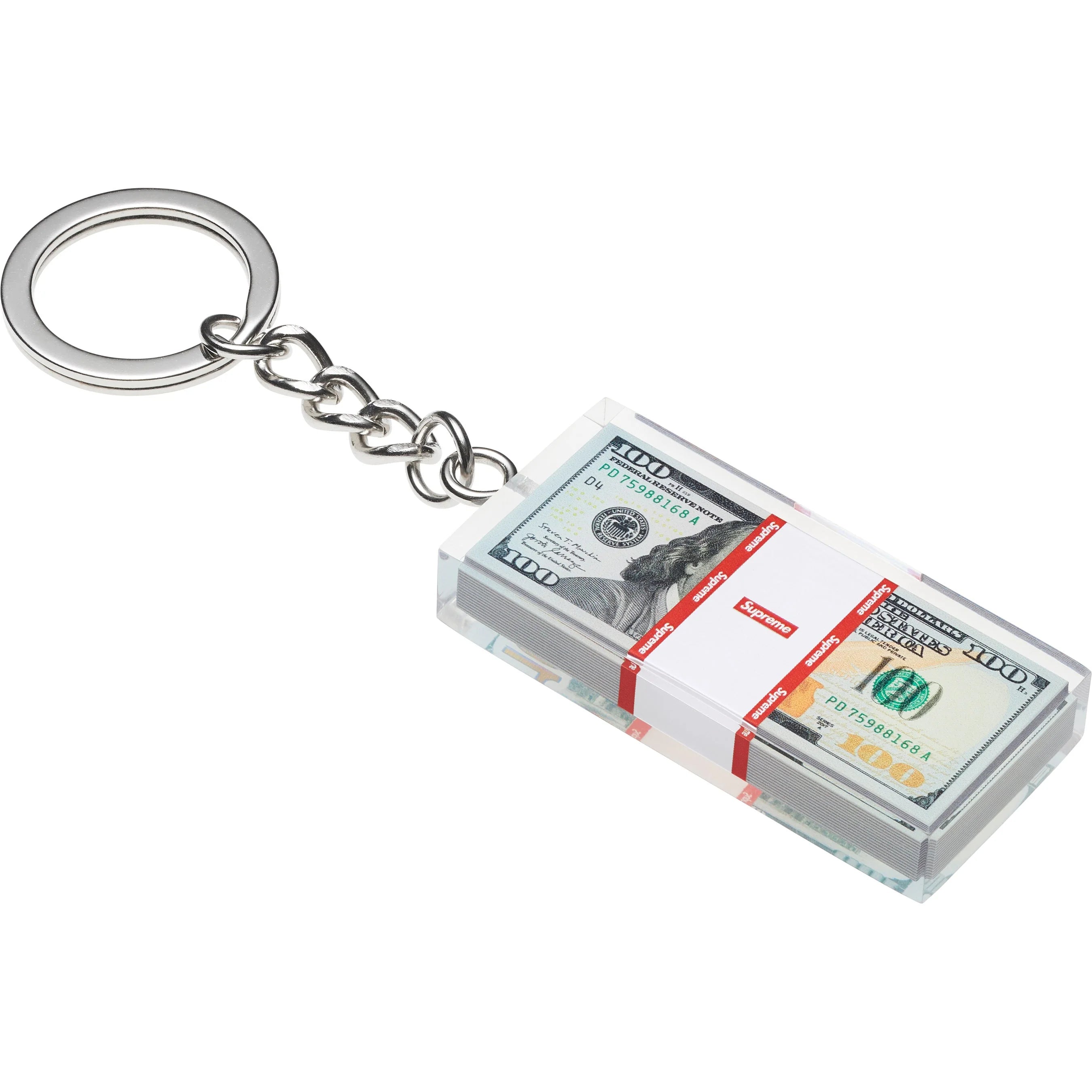 Supreme Money Paperweight Keychain - Stylish Cash Holder for Office Desk, Gift for Boss & Colleagues, Unique Money Clip for Bills & Credit Cards
