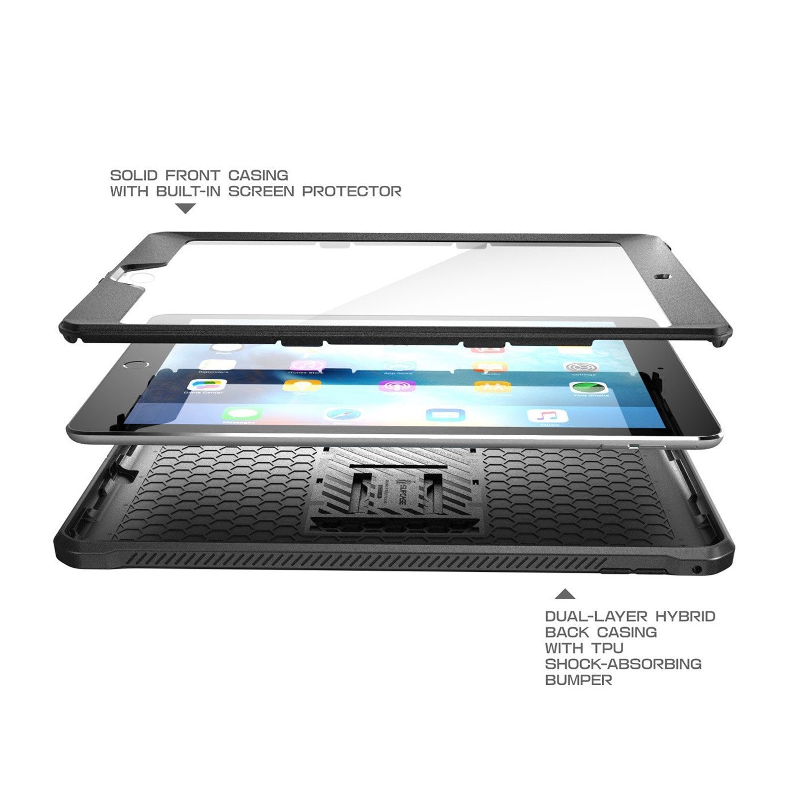 iPad 9.7 Inch Unicorn Beetle Pro Rugged Full Body Protective Case - Shockproof, Drop Proof Cover for iPad 6th/5th Gen (Black) | Perfect for Outdoor Adventures, Construction Sites & School Use