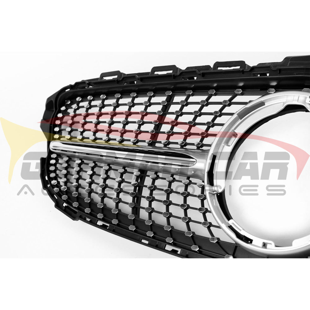 2019-2023 Mercedes Benz C Class W205 Diamond Style Front Grille - Upgrade Your Luxury Sedan's Look for Street & Show Car Events