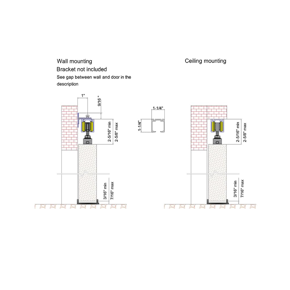 Sliding Pocket Door Hardware Kit - 78-Inch Track for Heavy Duty Doors Up to 130lbs - SLID'UP 160 - Perfect for Bedrooms, Closets & Space-Saving Home Renovations