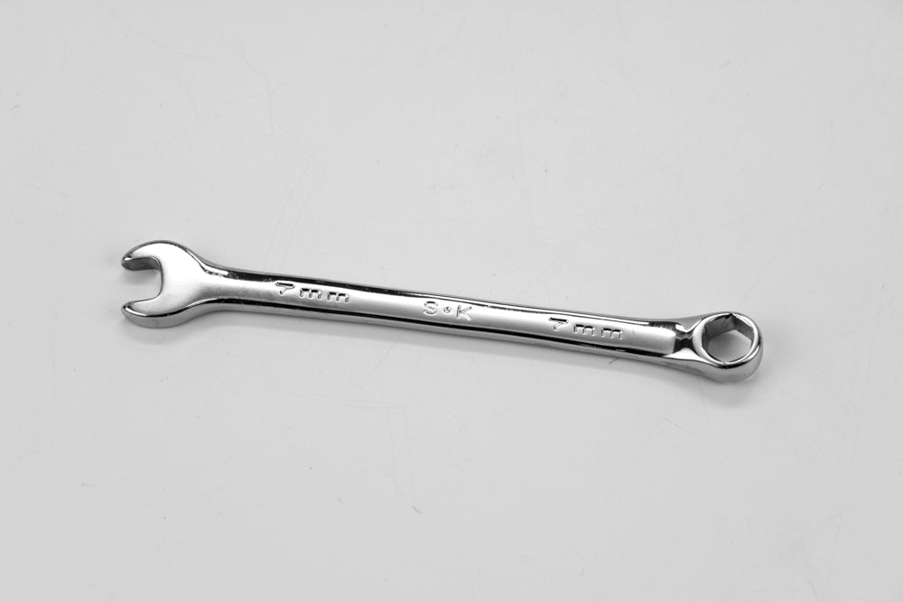 7mm 6-Point Metric Combination Chrome Wrench - Professional Grade Tool for Automotive Repair, Plumbing & DIY Projects