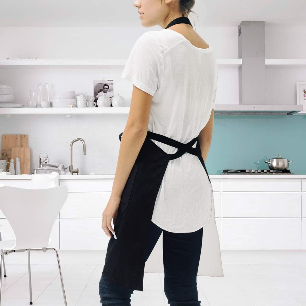 Aflyko Unisex Adjustable Kitchen Apron for Cooking, BBQ & Painting - 27.5