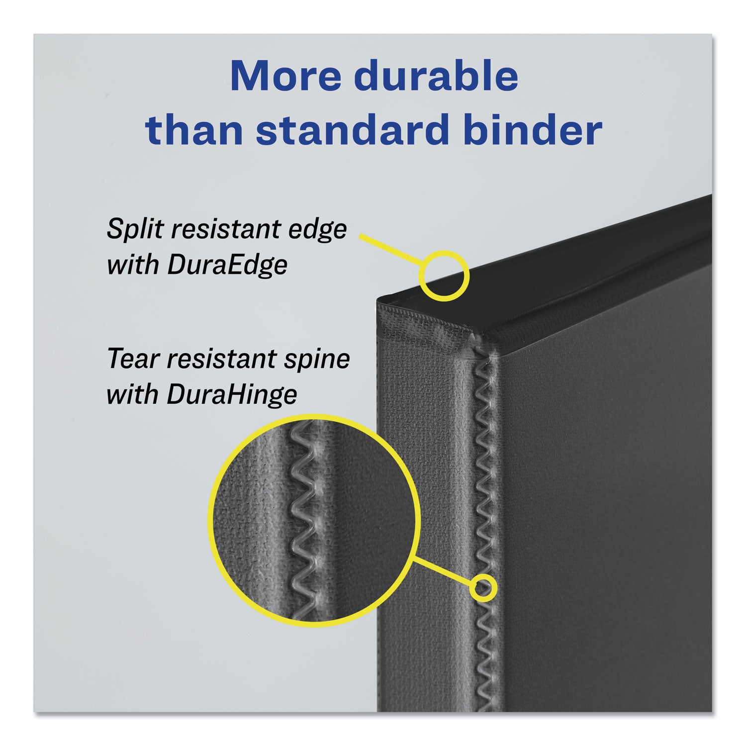 Avery® 3-Ring Durable Non-View Binder with DuraHinge Technology - 3