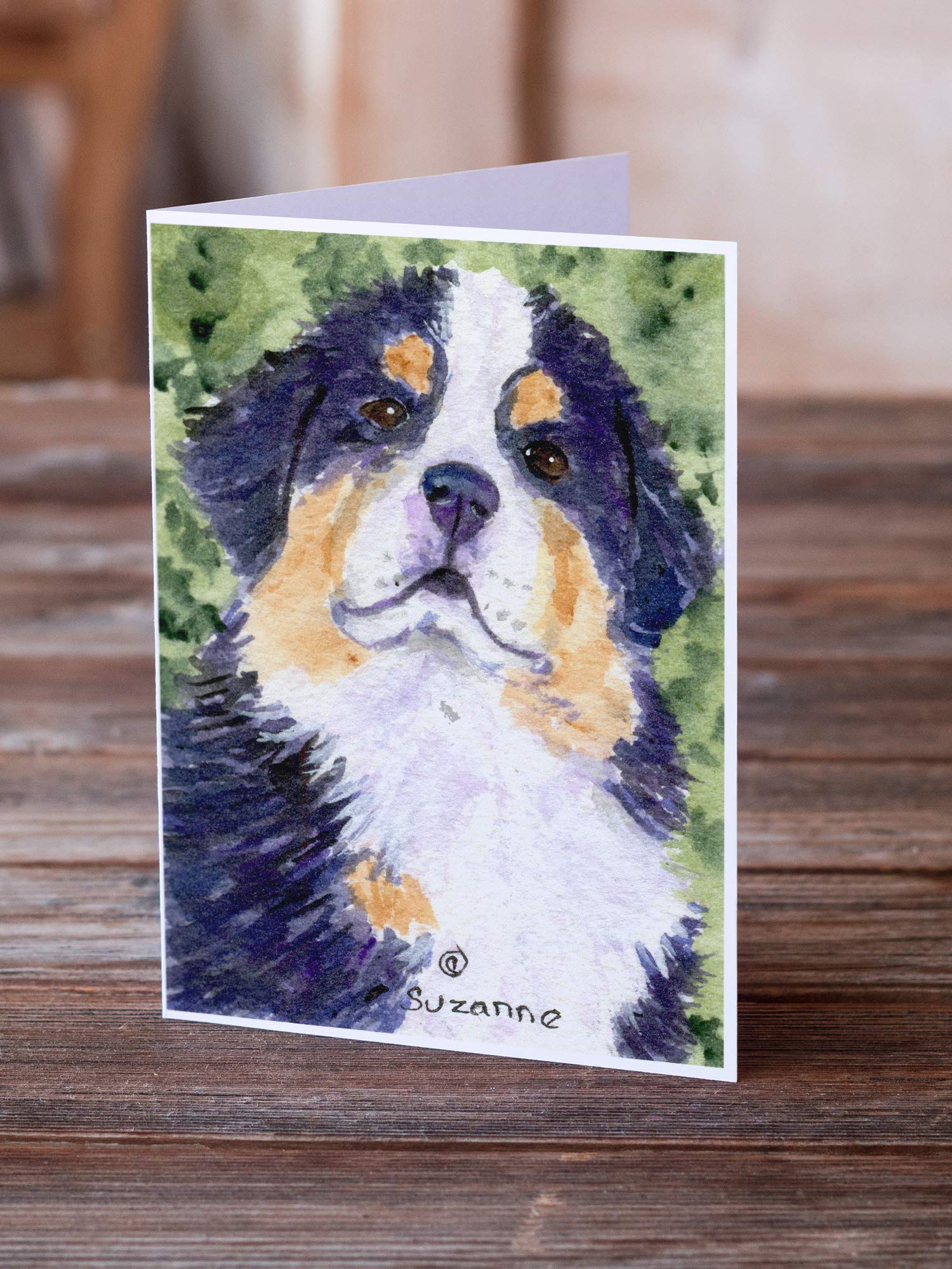 Bernese Mountain Dog Blank Greeting Cards - Pack of 8 A7 Size (5x7) Note Cards with Envelopes | Whimsical Dog Lover Stationery for Birthdays, Thank You Notes & Special Occasions