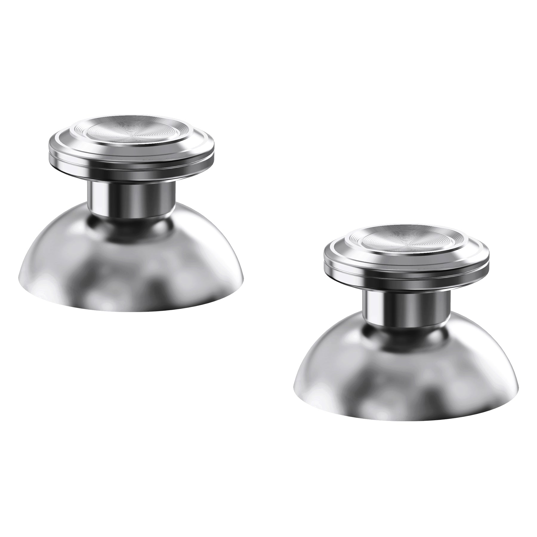 Premium Silver Metal Thumbsticks for PS5/PS4 Controller - Durable Aluminum Analog Joystick Replacement - Perfect for Gaming, FPS & Competitive Play (Controller Not Included)