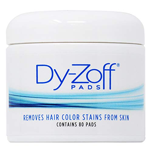 King Research DyZoff Hair Color Stain Remover Pads - 80 Count Jar for Salon & Home Use | Removes Hair Dye Stains from Skin, Clothes & Surfaces | Perfect for Stylists & DIY Hair Coloring