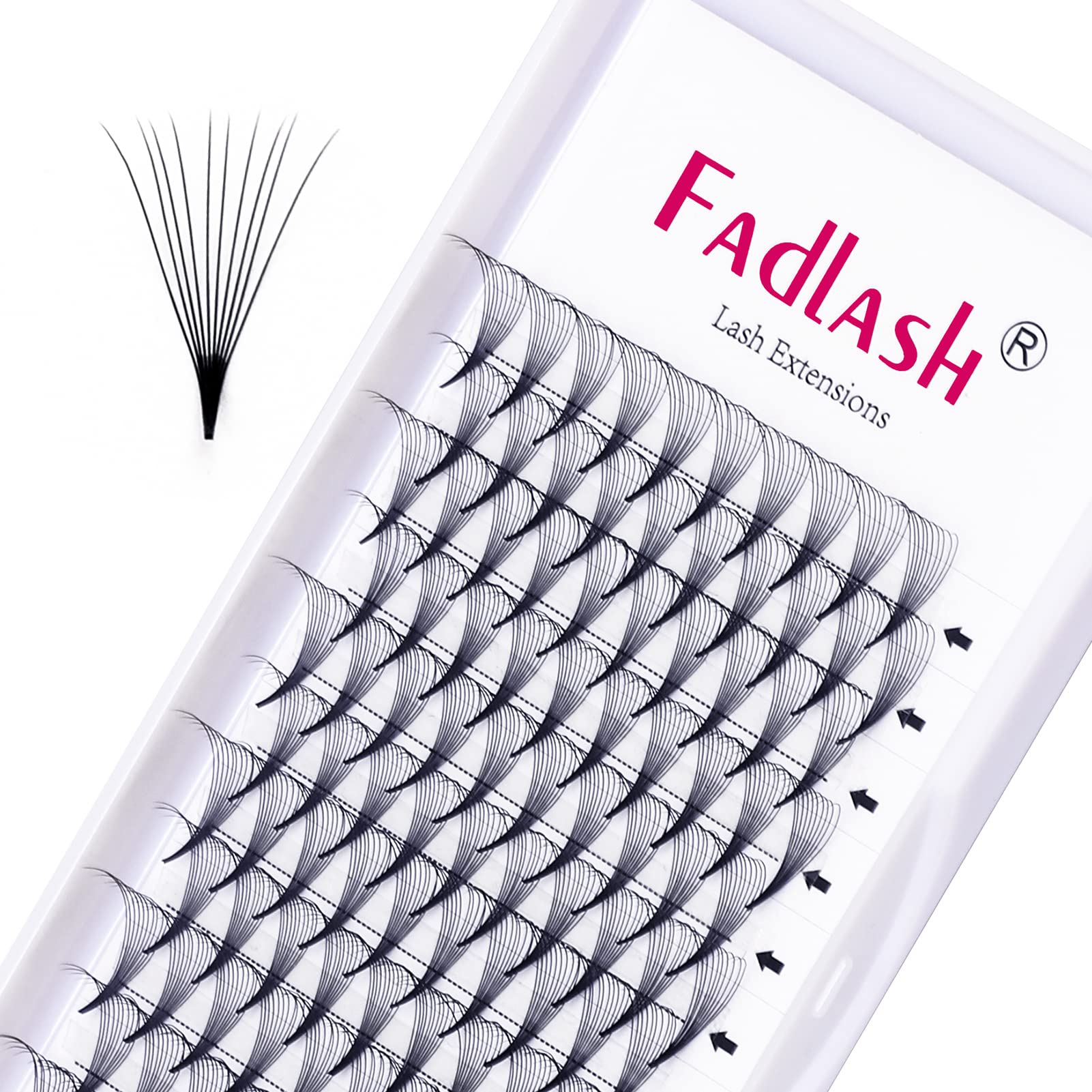 10D 0.07D Curl 18mm Volume Lash Extensions - Premade Fans for Professional Eyelash Extensions | Short Stem Lashes for Natural & Dramatic Looks | Salon & DIY Use