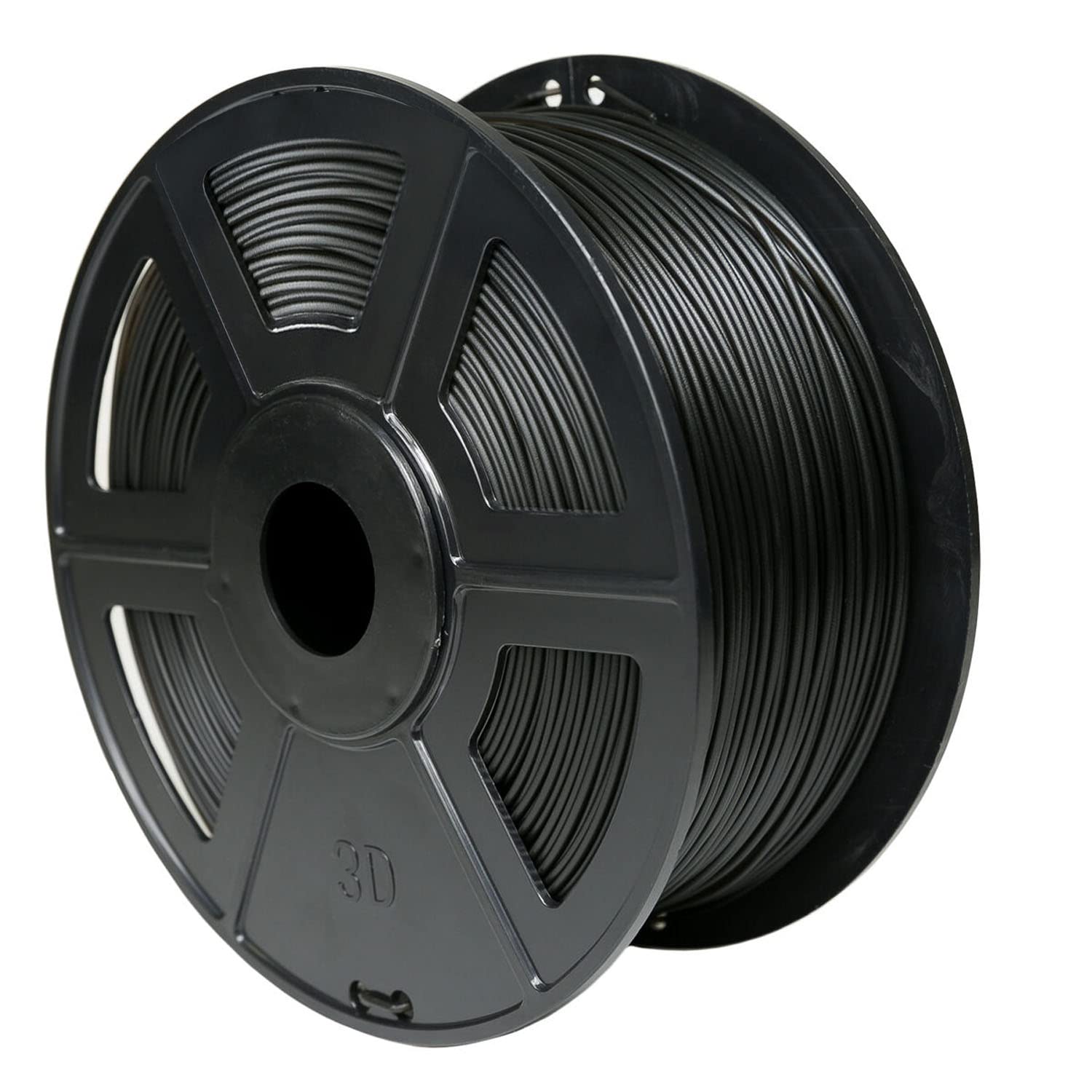 Premium 3D Printer Filament 1.75mm - 1kg PLA ABS Silk PLA Filament Spool for 3D Printing Pens & Printers | High Purity, Strong & Durable Filament Refills | Ideal for DIY Projects, Prototyping & Creative Designs (Black)