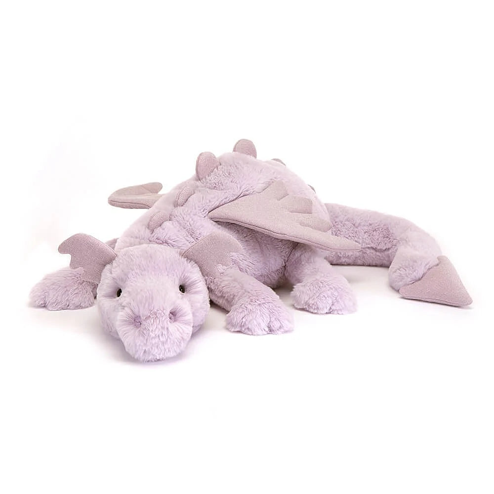 Lavender Dragon Plush Toy - Extra Large Cute Stuffed Animal for Kids & Adults | Perfect for Bedroom Decor, Gift Giving, and Stress Relief