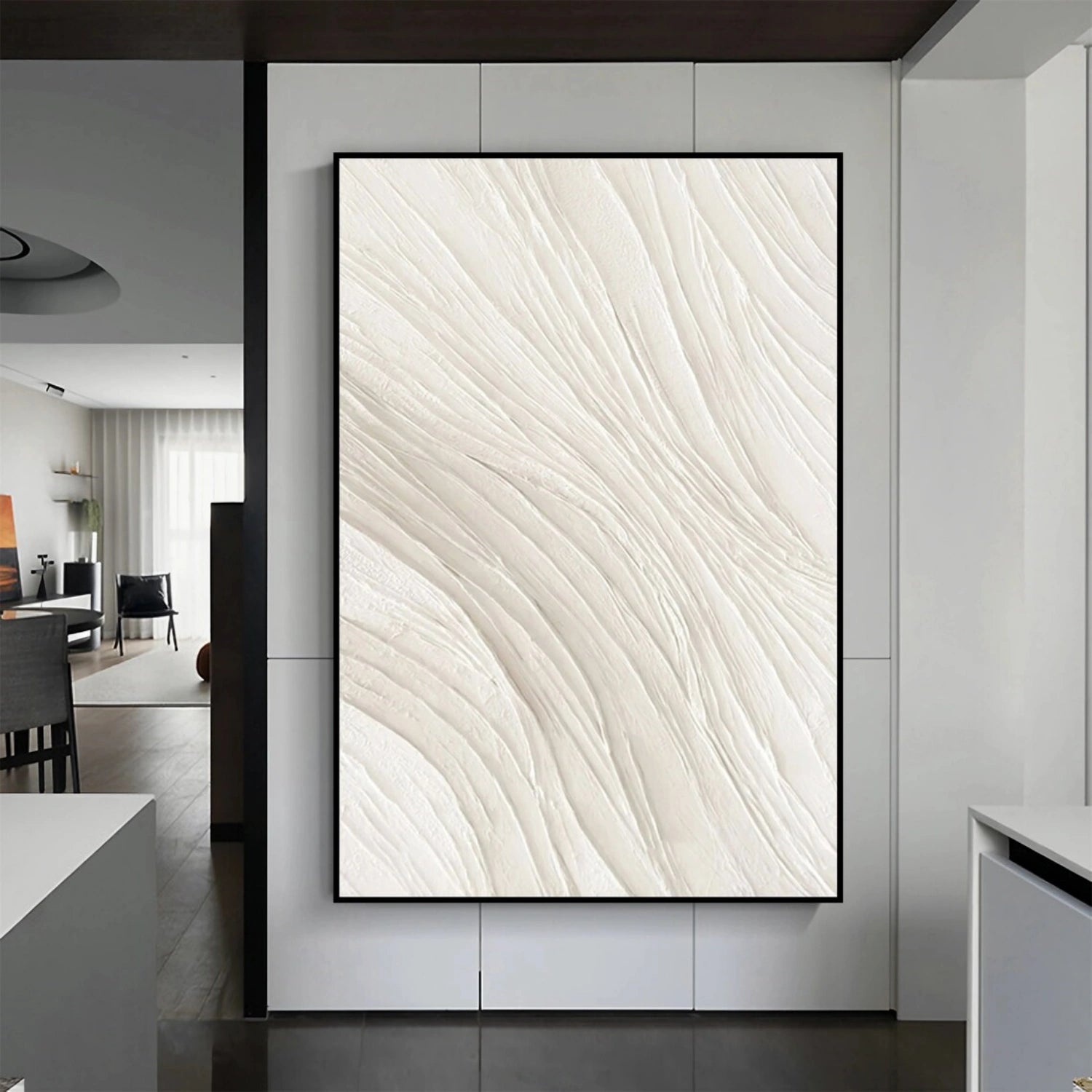 Minimalist Textured Plaster Art Paintings on Canvas - #MM313 - Perfect for Modern Home & Office Decor