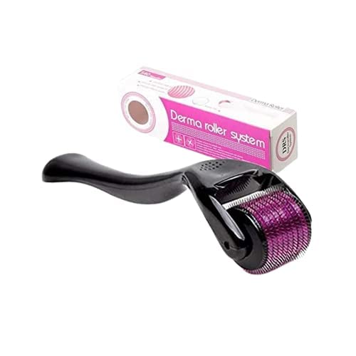 SIYAA 0.5mm Derma Roller for Hair Regrowth & Skin Rejuvenation - 540 Titanium Micro Needles for Scalp, Face & Beard - Treats Acne Scars, Wrinkles & Stretch Marks - Men & Women | Perfect for At-Home Hair Growth Therapy & Anti-Aging Skincare Routine