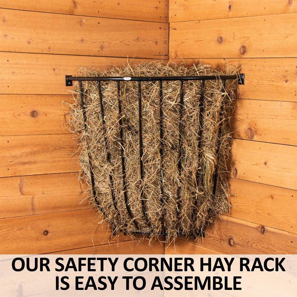 **Slow Feeding Horse Hay Rack – Heavy Duty 3-Piece Steel Construction | Holds 3 Flakes | 2” Spaced Bars for Safe Grazing | Quick Setup | Ideal for Stables, Barns & Pastures**