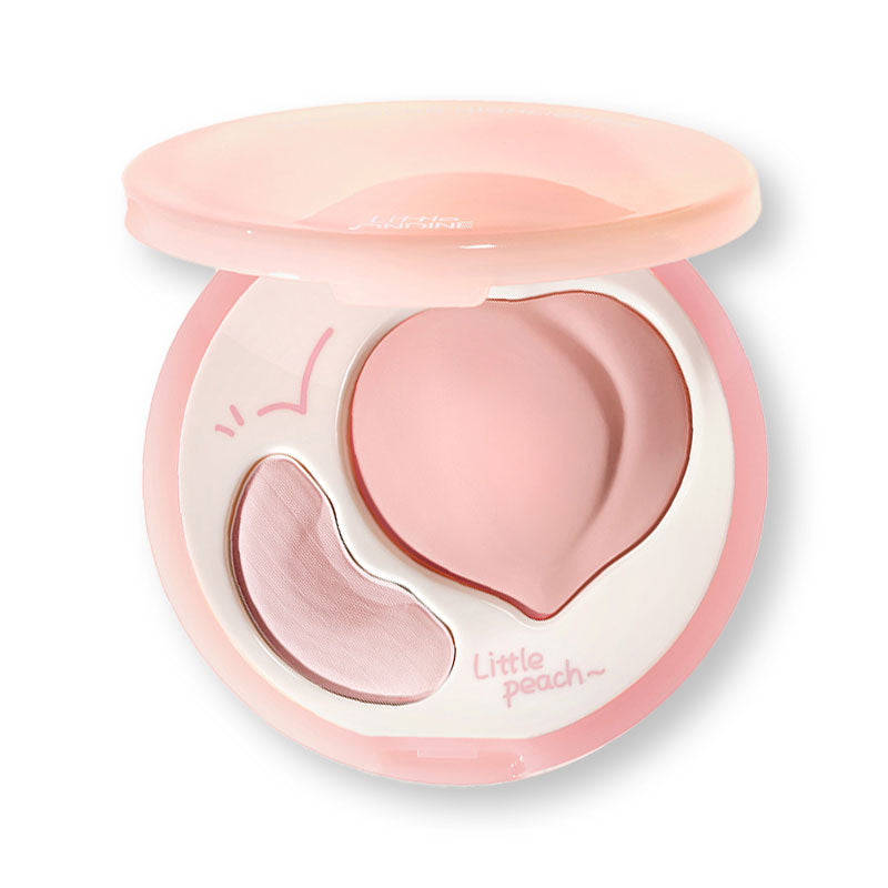 Little Ondine Peach Highlighter Duo - Natural Glow Makeup Set for Cheeks & Eyes | Perfect for Everyday Wear & Special Occasions