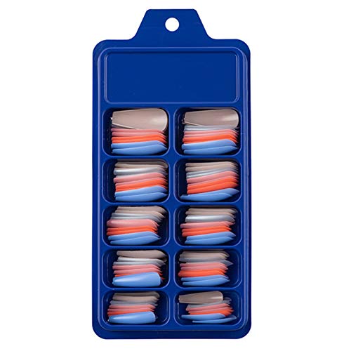 100 Pcs/Box Matte Ballerina False Nails - Long Press Coffin Full Cover Artificial Nail Tips in Pure Colors | Perfect for Salon, Home Manicure, Parties & Special Occasions