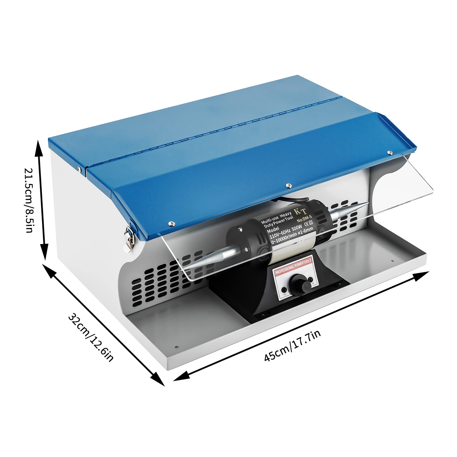 Professional Gold & Silver Jewelry Vacuum Polishing Machine - 110V Desktop Polisher with LED Light for Metal & Plastic Parts | Perfect for Jewelry Makers, Watch Repair & Small Metal Crafts