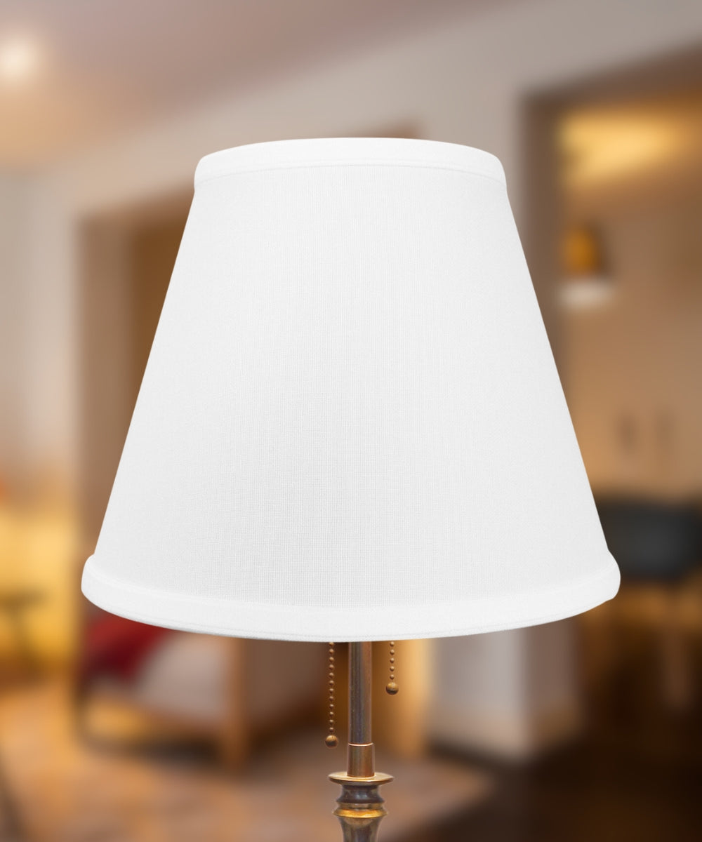 10W x 8H White Hardback Empire Lampshade - Classic Elegant Lighting Fixture for Living Room, Bedroom & Office Decor