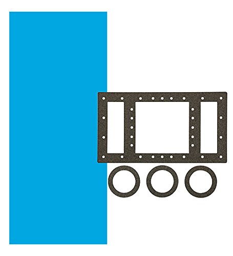Smartline 24-Foot Round Solid Blue Pool Liner | Overlap Style | 48-52 Inch Wall Height | 30 Gauge Virgin Vinyl | for Steel Sided Above Ground Swimming Pools | Universal Gasket Kit Included | Perfect for Backyard Pool Upgrades & Summer Fun
