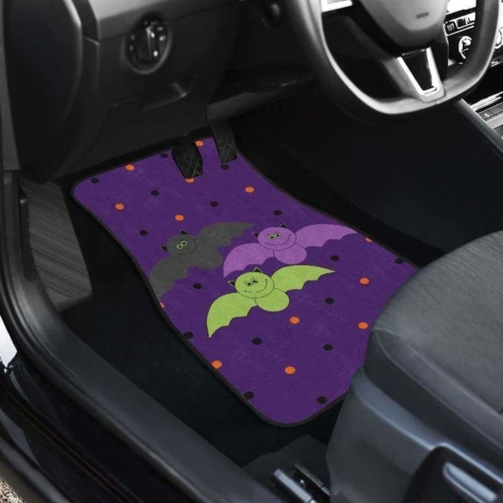 Bat Halloween Car Floor Mats - Non-Slip Custom Fit All-Weather Protection - Perfect for Halloween Decor & Car Accessories