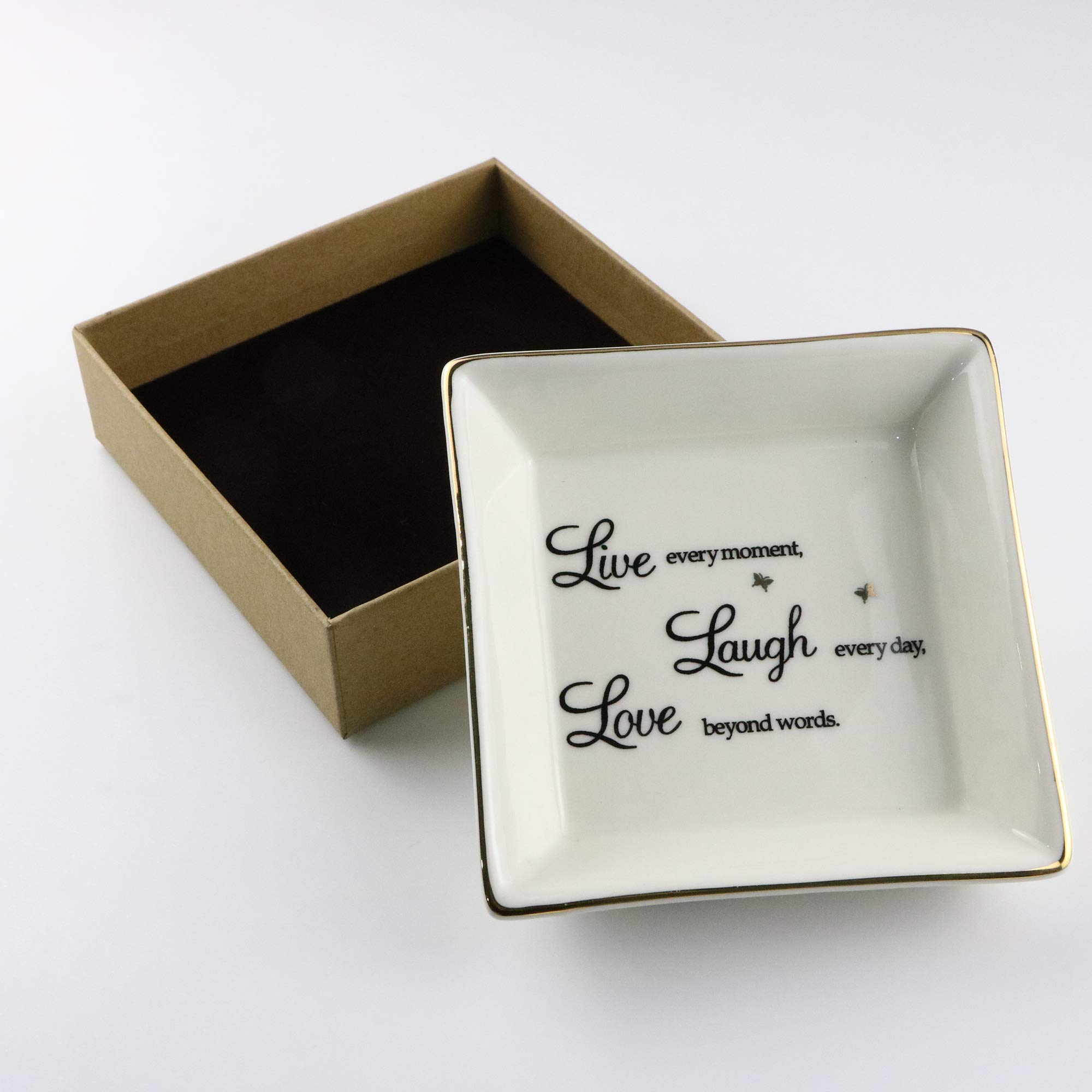 Birthday Gifts for Women - Inspirational Jewelry Trinket Dish Holder for Best Friend, Mom, Sister, Daughter - Perfect for Mother's Day, Thanksgiving, Christmas - Ideal for Home Decor, Vanity Organizer, and Gift Giving