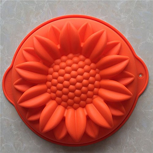 Large Sunflower Silicone Baking Mold for Cakes, Pizzas, Mooncakes & More | Non-Stick Flexible Cake Pan for Home Baking, Party Desserts & DIY Crafts
