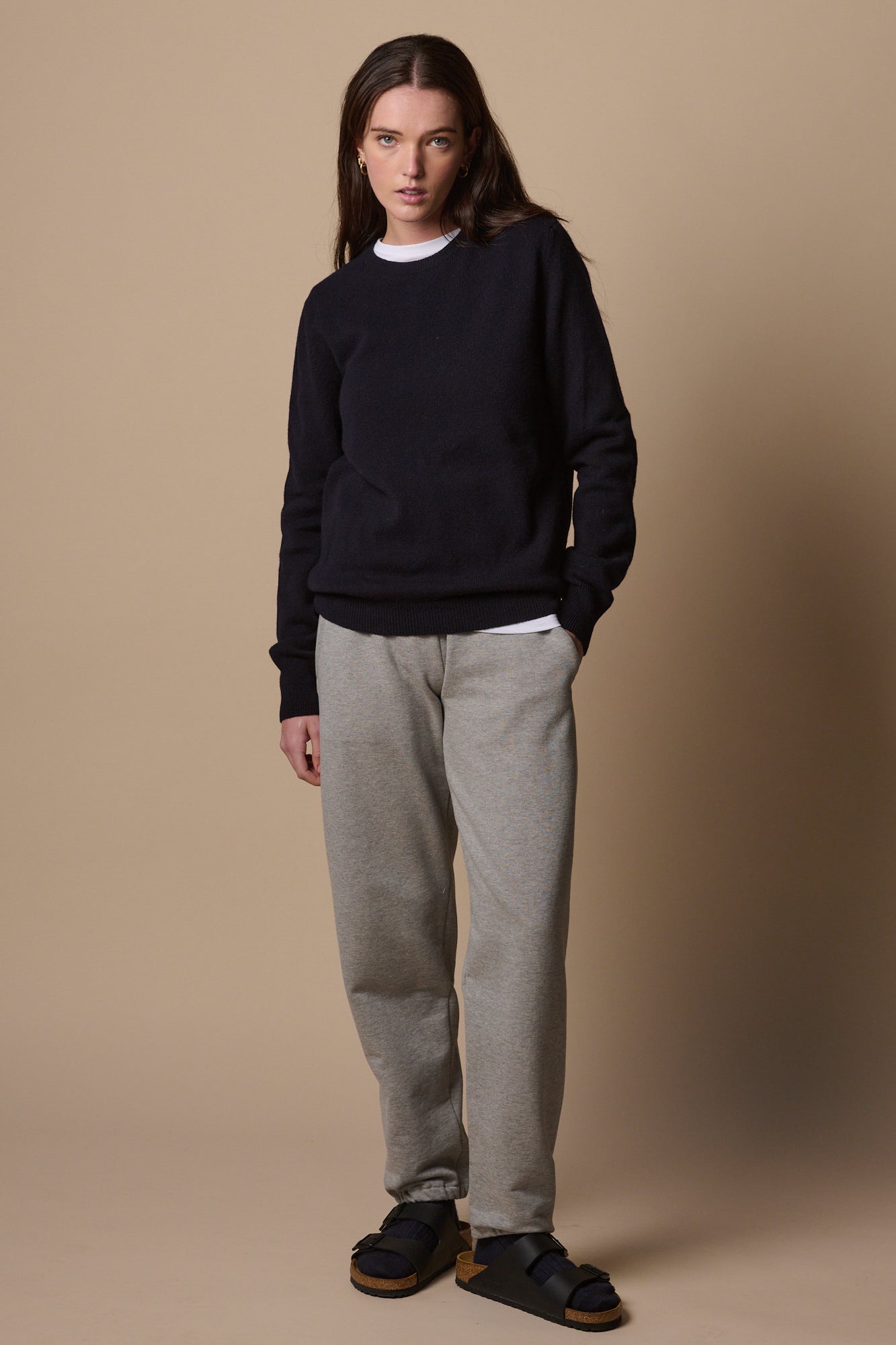 Women's Soft Fleece Sweatpants - Grey Marl Joggers for Lounge, Yoga & Running - Comfortable Casual Pants