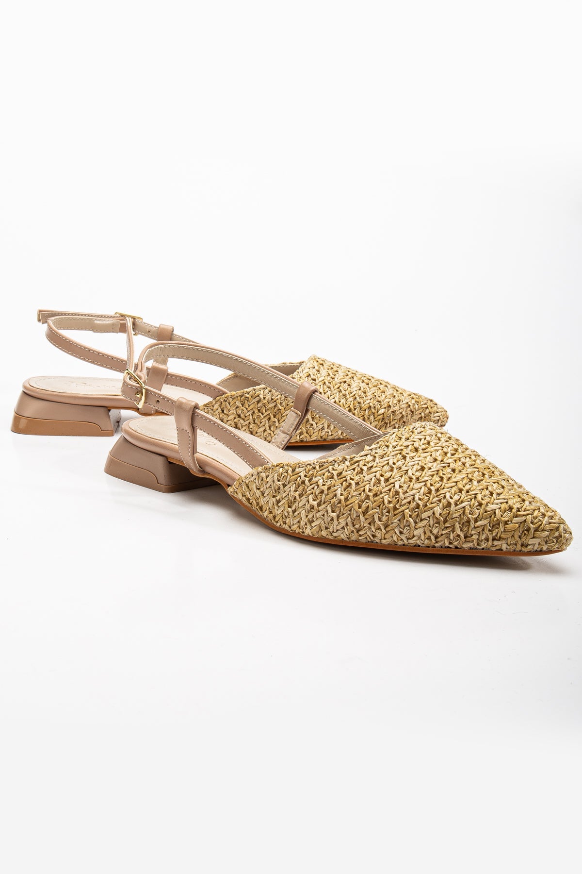 Riley Beige Woven Slingback Flats - Comfortable Women's Casual Shoes for Spring & Summer | Perfect for Office, Date Night & Outdoor Activities